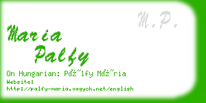 maria palfy business card